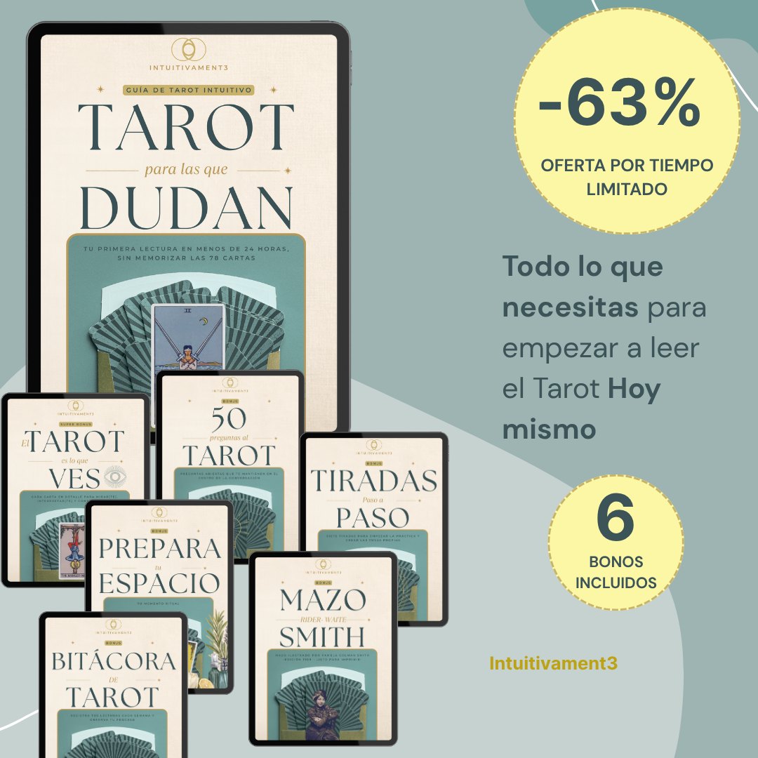 El pack Tarot para las que Dudan con la guía y sus 6 bonus